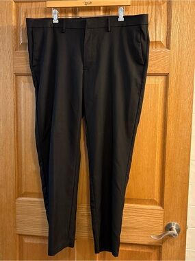 HAGGAR SLIM-STRAIGHT ALL DAY COMFORT Men’s Dress Pants Slacks Black Size 40X30